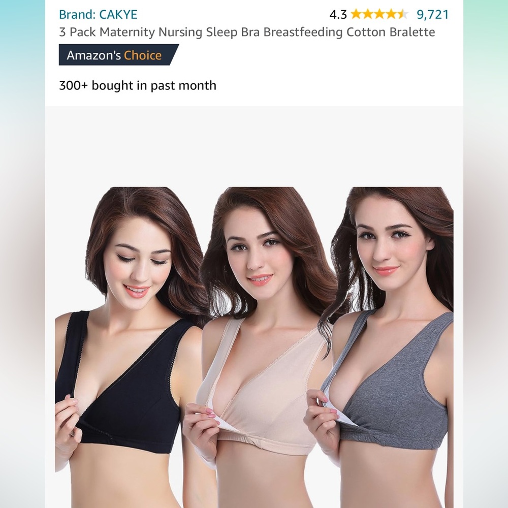 Cakye XL nursing bra - 3 pack